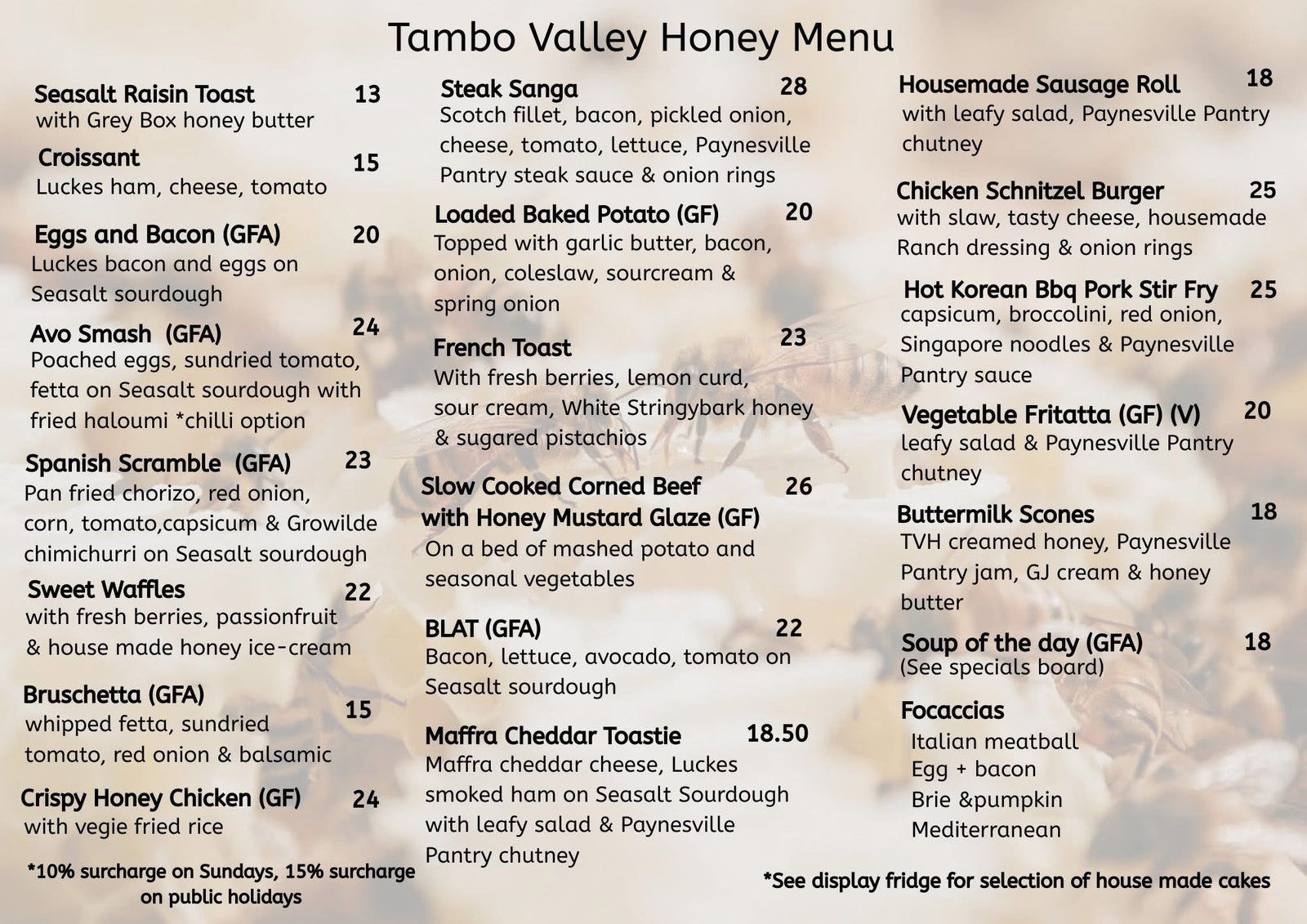 New Food & Drinks Menu Dec 2025