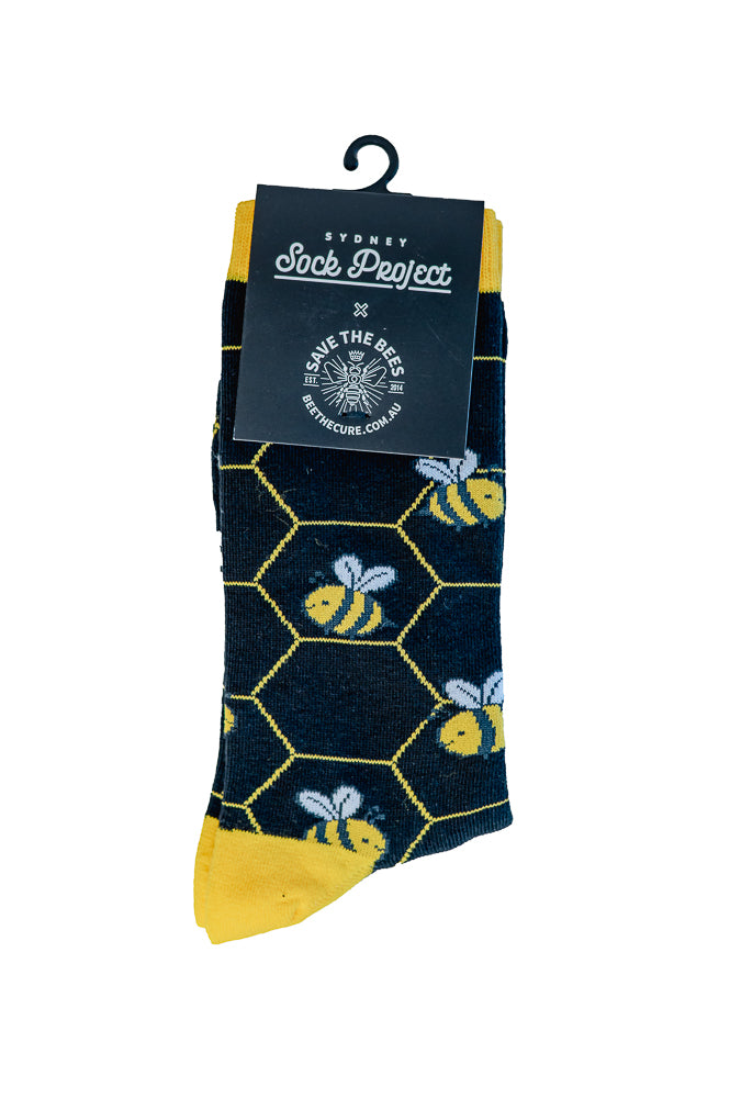 Yellow Bee Sock