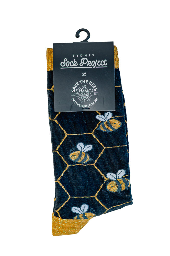 Golden Bee Sock