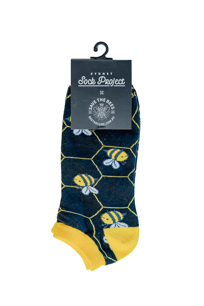 Yellow Bee Ankle Sock